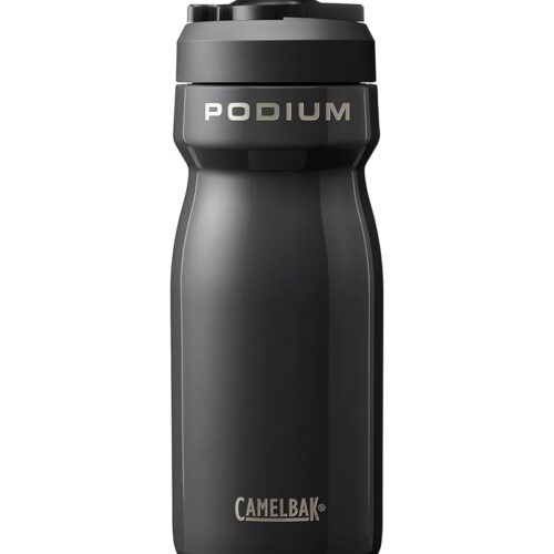 CamelBak Podium Steel Insulated Stainless Steel Bike Water Bottle – for Cycling, Fitness & Sports- Fits Most Bike Cages, 18oz - Black