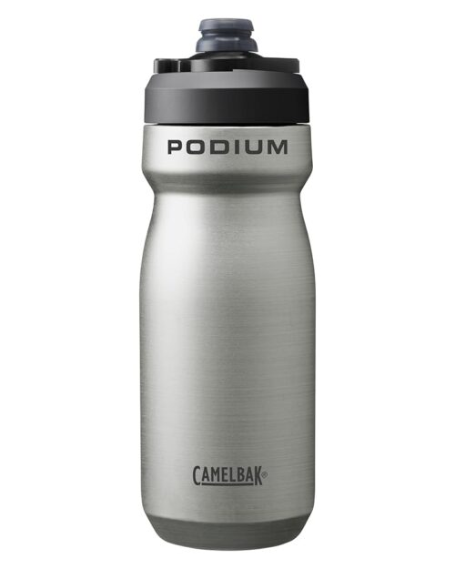 CamelBak Podium Steel Insulated Stainless Steel Bike Water Bottle – for Cycling, Fitness & Sports- Fits Most Bike Cages, 18oz - Stainless