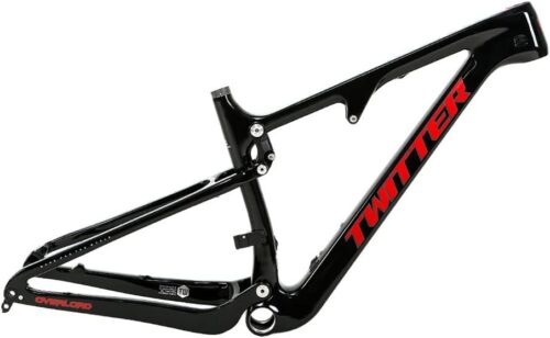 Carbon Fiber Bike Frame 27.5/29er Trail Mountain Bike Frame 15''/17''/19''/21'' Travel 120mm Suspension Frame XC/AM/DH Boost Thru Axle 12x148mm Disc Brake(Black,27.5 * 21'')