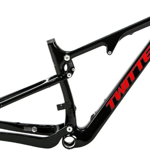 Carbon Fiber Bike Frame 27.5/29er Trail Mountain Bike Frame 15''/17''/19''/21'' Travel 120mm Suspension Frame XC/AM/DH Boost Thru Axle 12x148mm Disc Brake(Black,27.5 * 21'')