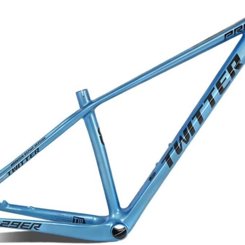 Carbon Fiber Hardtail Mountain Bikes Frame 27.5er 29er Disc Brake Mountain Bikes Frame 15''/17''/19'' Internal Routing QR 135mm (Color : Blue, Size : 27.5 * 17'')