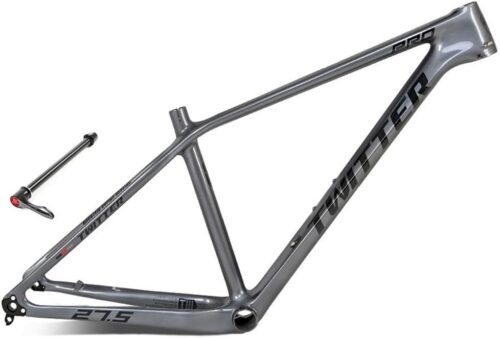 Carbon Mountain Bike Frame 27.5er 29er Hardtail Bike Frame XC/AM 15''/17''/19'' Disc Brake Bike Frame Thru Axle 12x142/148mm Internal Routing(Dark Gray,27.5 * 15'')