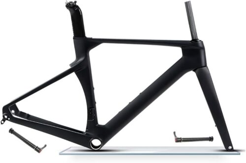 Carbon Road Bike Frameset 700c Disc Brake Racing Frame 43.5/46/48/50/52/54/56cm Lightweight Frame Thru Axle 100mm/142mm Internal Routing(56CM)