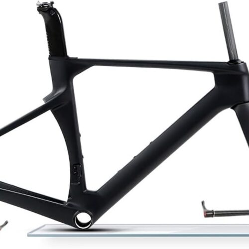 Carbon Road Bike Frameset 700c Disc Brake Racing Frame 43.5/46/48/50/52/54/56cm Lightweight Frame Thru Axle 100mm/142mm Internal Routing(56CM)