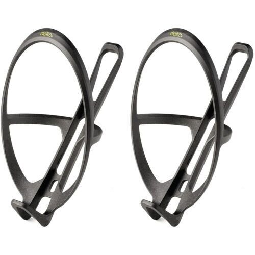 Carbylon Water Bottle Cage (2-Pack) by Delta Cycle, Ultra Lightweight 17 Grams, Carbon Fiber & Nylon Bike Bottle Holder