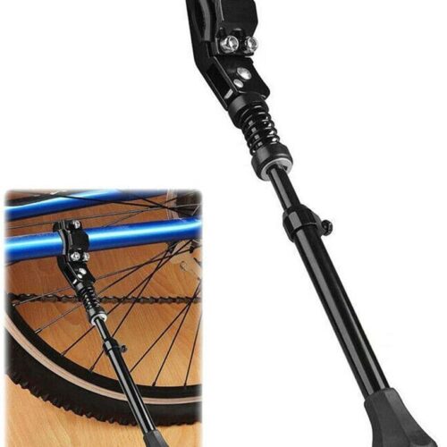 CHAW Bike Kickstand, Adjustable Aluminum Alloy Bicycle Side Kickstand, Quick Release Bike Side Stand, Concealed Spring-Loaded Latch Non-Slip Rear Side for 24-25 Inch Mountain Bike