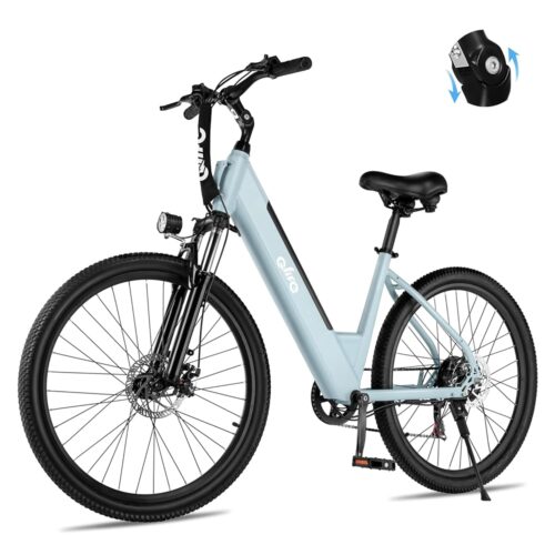 Cityone Electric Bike for Adults 26" Step-Through 22MPH Ebike with 2.1" Tire,UL2849 Certified Built-in Removable Battery,Peak 750W Motor Ebikes with 7 Speed, Commuter E Bicycle