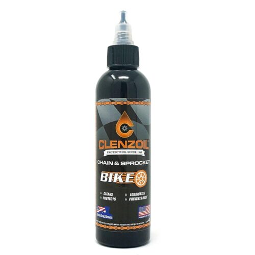 Clenzoil Chain & Sprocket Bike 4 oz. Bottle | Cleaner Lubricant Protectant [CLP] | Bike Chain Cleaner + Chain Lube in One | Wet Lube Application, Dry Lube Performance