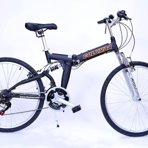 Columba 26 Inch Alloy Folding Bike w.18 Speed & Double Suspension