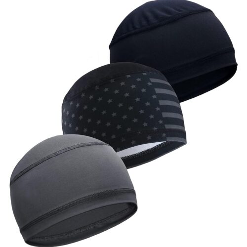 Cooling Skull Cap for Men - Hard Hat Liner, Cycling Skull Cap, Head Caps for Men, Skull Cap Helmet Liner for Motorcycle