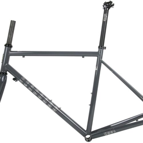 Cr-Mo Steel Road Bike Frameset with Carbon Fork 44/47/50/53/56cm C Brake Frame for 700C Wheels Quick Release F100mm R130MM Bicycle Frame BSA68mm (Color : Gray A, Size : 56cm)