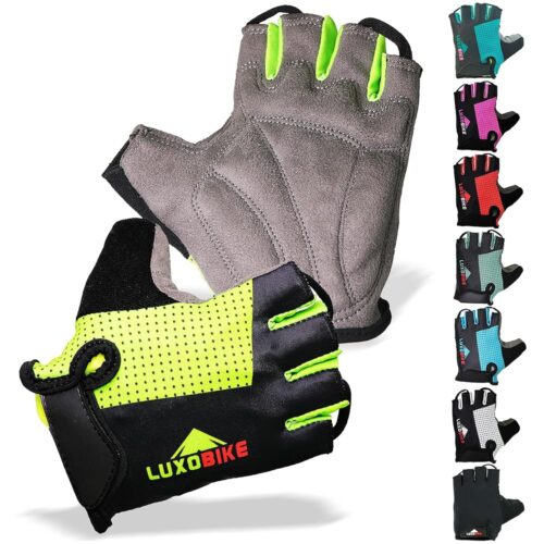 Cycling Gloves Bicycle Gloves Bicycling Gloves Mountain Bike Gloves – Anti Slip Shock Absorbing Padded Breathable Half Finger Short Sports Gloves Accessories for Men/Women