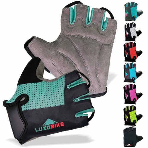 Cycling Gloves Bicycle Gloves Bicycling Gloves Mountain Bike Gloves – Anti Slip Shock Absorbing Padded Breathable Half Finger Short Sports Gloves Accessories for Men/Women