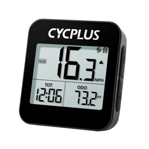 CYCPLUS GPS Bike Computer, Wireless Cycling Computer with Automatic Backlight, Bicycle Speedometer Odometer with Waterproof and Lager Battery, Provide Professional Data Analysis