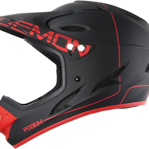 Demon United Podium Full Face Helmet Black/Red Lrg