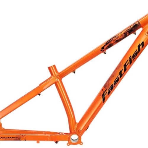 Dirt Jump Bike Frame 26er 27.5er XC/AM Mountain Bike Frame Disc Brake Aluminum Alloy Hardtail Frame Thru Axel 12x142mm(Color:Orange)