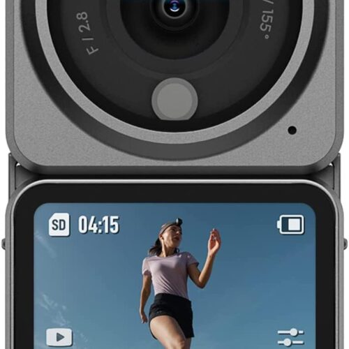 DJI Action 2 Dual-Screen Combo (32GB) WITHOUT Magnetic Protective Case, 4K Action Camera with Dual OLED Touchscreens, 155° FOV, Magnetic Attachments, Stabilization, Underwater...