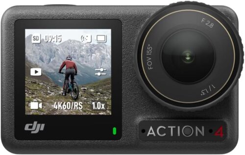 DJI Osmo Action 4 Standard Combo, Waterproof Action Camera 4K with 1/1.3" Sensor, Low-Light Imaging, Long-Lasting 160 Mins, Stabilization, Dual Touchscreens, Vlogging Camera for...