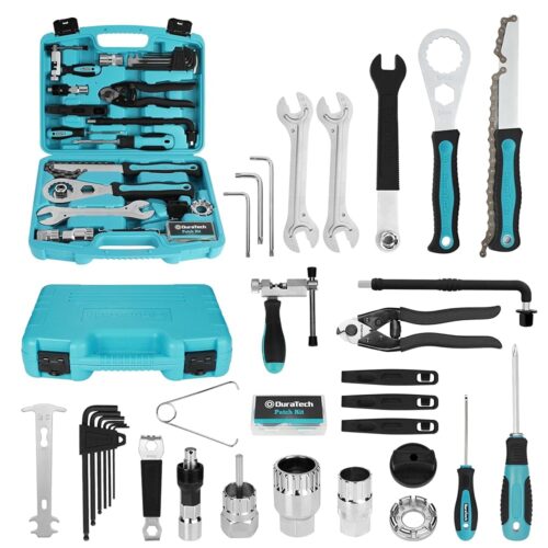 DURATECH Bike Repair Kit, Bicycle Tool Kit with Carry Case, Bike Accessories for Repairing Tyres, Brakes, Chains, Pedal, Mountain Bike & Road Bike Maintenance, Great Gift for...