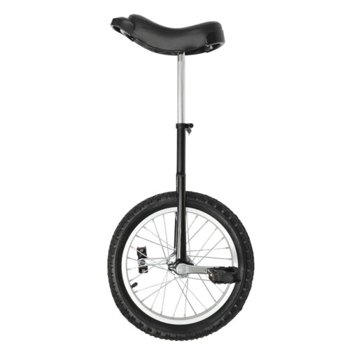 DYNAMI Unicycle with Excellent Steel Frame,Leakproof Tire,Adjustable Height,Curved PU Seat,Mute Bearing,Anti-Slip Designs,for Outdoor Sports Fitness Exercise