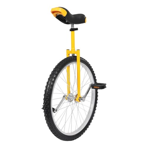 DYNAMI Unicycle with Excellent Steel Frame,Leakproof Tire,Adjustable Height,Curved PU Seat,Mute Bearing,Anti-Slip Designs,for Outdoor Sports Fitness Exercise