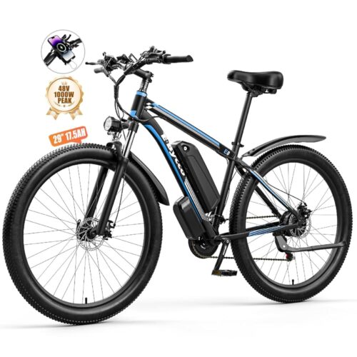 E·Bycco 29" 34MPH Peak 1000W Electric Bike for Adults, 48V 17.5AH Battery, 70 Miles Long Range 21 Speed Mountain Ebike, Pedal Assist Throttle Class 3 E-Bike Commuter Electric...