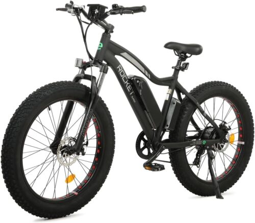 ECOTRIC 26” Fat Tire Electric Bike Powerful Adults Mountain Bicycle 500W Motor 36V/12.5AH Removable Lithium Battery Beach Snow Ebike Shock Absorption - 90% Pre Assembled