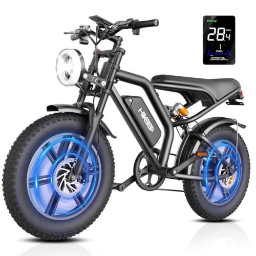 Electric Bike for Adults, 20 inch Fat Tire Ebike with 1000W Motor 48V13Ah/15Ah Battery Up to 32/38MPH / 62/68Miles, 7 Speed Dirt Electric Motorcycle Bicycle