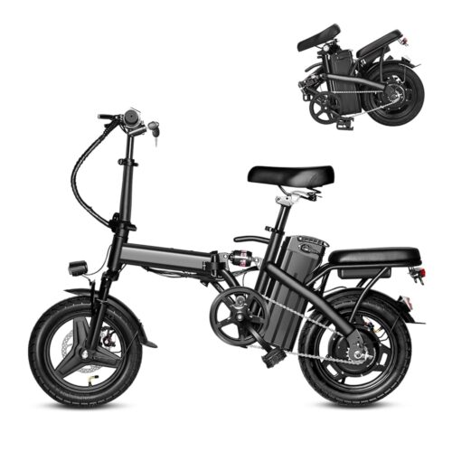 Electric Bike for Adults,Folding Ebike,Electric Bicycle with Removable Battery, 20MPH Commuting Electric Bike, High Brushless Gear Motor