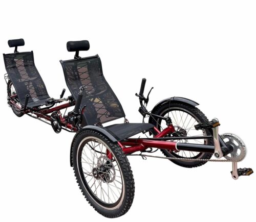 Electric Tandem Recumbent Trike Tricycle - Two Seater Electric Trike