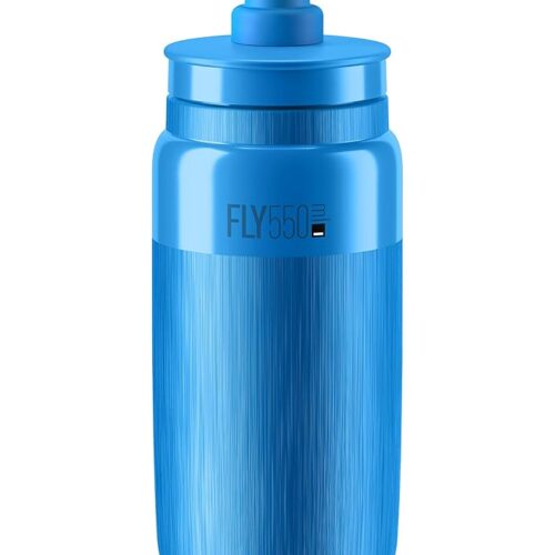 Elite Fly 550ml Bottle (Blue, Textured) – Ultra-Lightweight Sports Drink Bottle with Push-Pull Valve