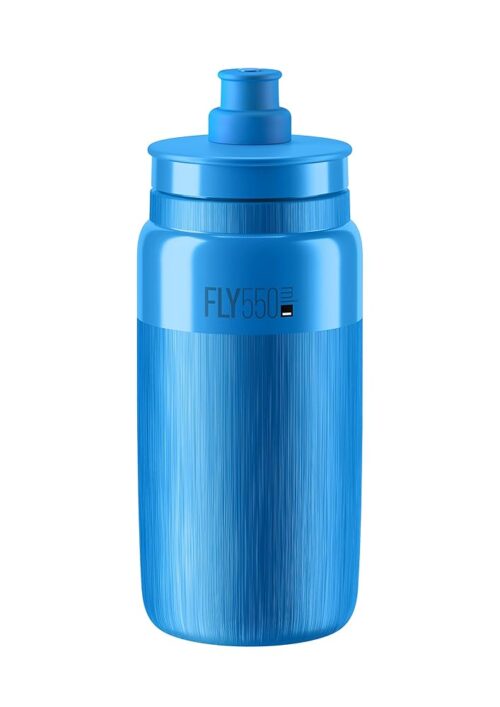 Elite Fly 550ml Bottle (Blue, Textured) – Ultra-Lightweight Sports Drink Bottle with Push-Pull Valve