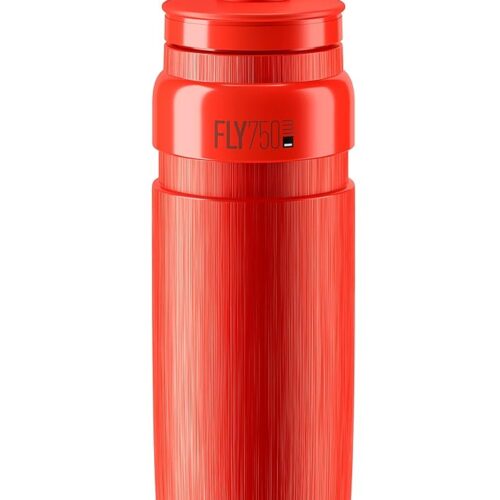 Elite Fly 750ml Bottle (Red, Tex) – Ultra-Lightweight Ergonomic Cycling Water Bottle with Textured Grip