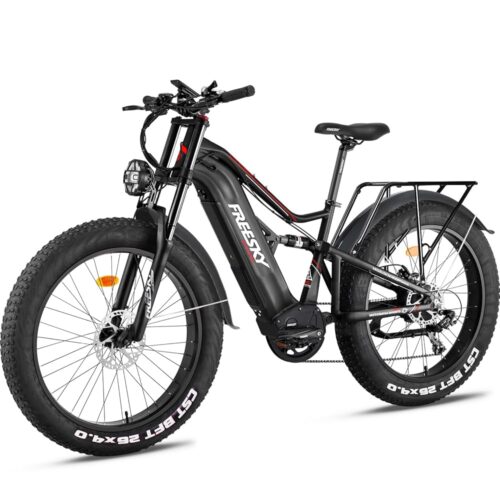 FREESKY 2024 Upgraded Electric Bike 1800W BAFANG Motor, 48V 30Ah Samsung Cells Battery Ebike for Adults, 26" Fat Tire Electric Bicycle 35MPH Full Suspension Mountain E Bike, Up...