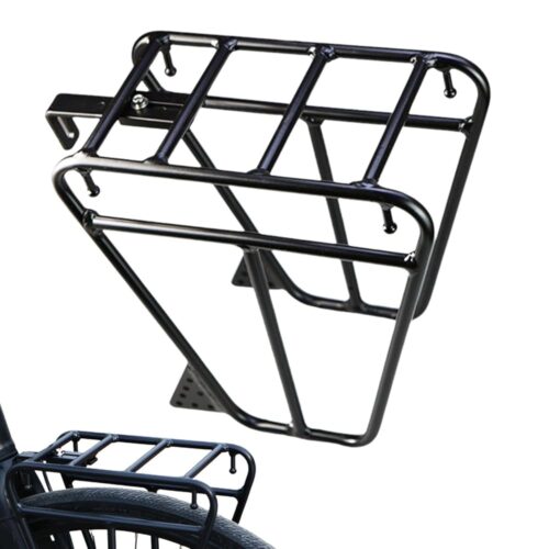 Front Cycling Rack - Cycling Luggage Touring Carrier Racks, Easy-to-Install Front Pannier Rack for Cycling Equipment, Stand Footstock for Enhanced Stability Aluminum Alloy