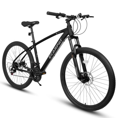 Full Dual Suspension Mountain Bike 24/26/27.5 Inch, Christmas New Year Gifts Bike for Mens Womens, Student Work with 21-Speed Disc Trail Commuter City Snow Bicycles