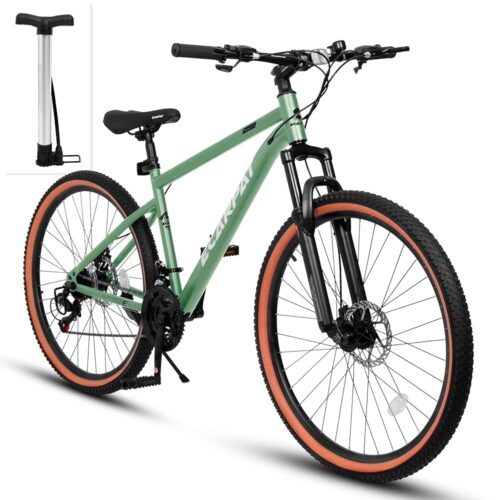 Full Dual Suspension Mountain Bike 24/26/27.5 Inch, Christmas New Year Gifts Bike for Mens Womens, Student Work with 21-Speed Disc Trail Commuter City Snow Bicycles