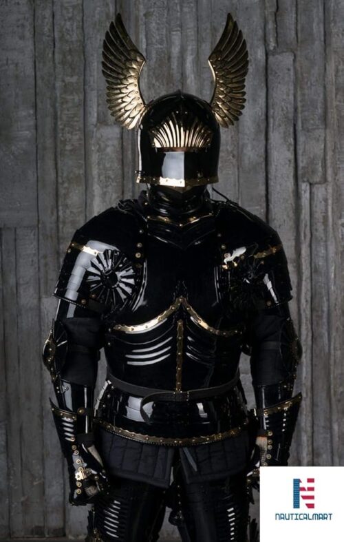 Full Plate Armour of The XV Century in Gothic Style Full Suit of Armor Custom Size Armour Knight Costume with Gold Plated Brass