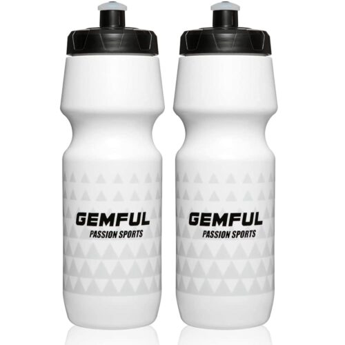 GEMFUL Bike Squeeze Water Bottle BPA Free 24 oz 2 Pack