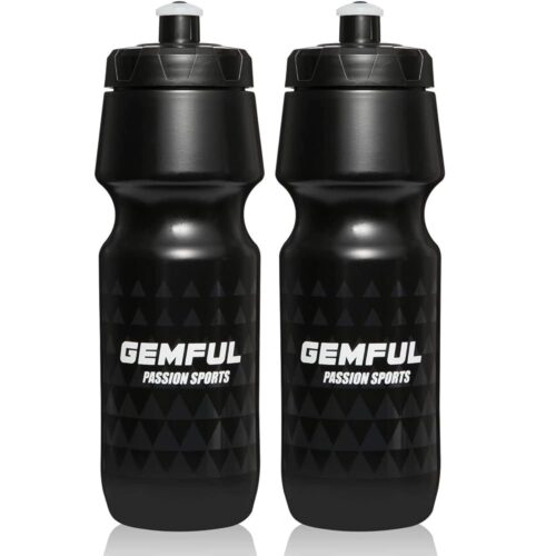 GEMFUL Bike Water Bottle BPA Free 750 ml 2 Pack