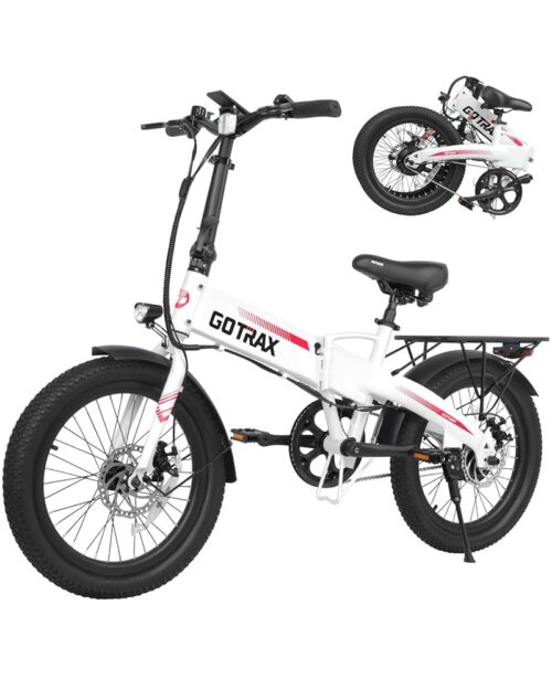 Gotrax 20" Folding Electric Bike with 40Miles (Pedal-assist1) by 48V Battery, 20Mph Power by Peak 500W, Adult Electric Bicycle with 5 Pedal-Assist Levels& LCD Display, Suitable...