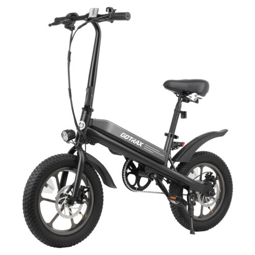 Gotrax S3 Electric Bike, 16x3.0 Fat Tire Electric Bicycle Adults, 750W Peak Motor, Max Range 25 Miles, Up to 20 Mph, Removable Battery, Adjustable Seat, Folding Electric Bike...