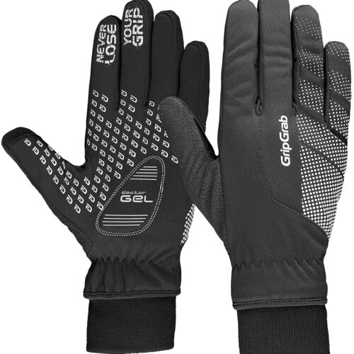 GripGrab Ride Windproof Winter Padded Cycling Gloves Full Finger Breathable Biking Gloves Thermal Fleece Lined Cold Weather Bike Riding Gloves for MTB Gravel Road Bike