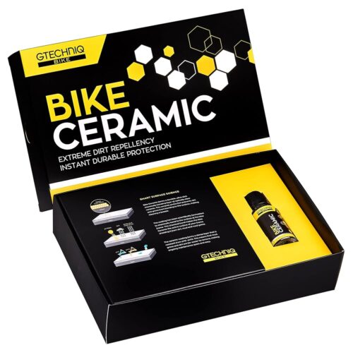 Gtechniq Bike Ceramic Bicycle Paint Protection Kit - Bike Protector Kit for Easy Cleaning - 1 x 100ml Frame Prep Spray, 1 x 15ml Ceramic Protector, 1 x Applicator, 1 x...