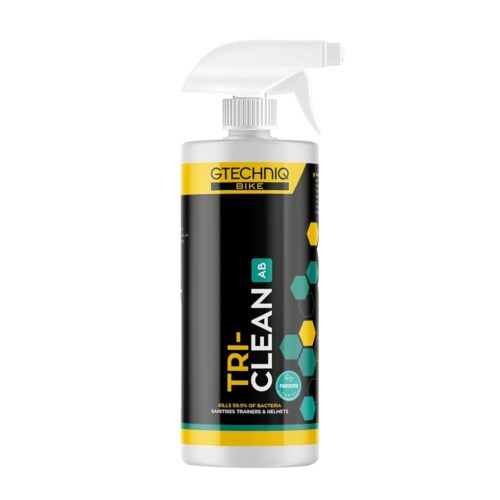 Gtechniq Tri-Clean All-Surface Bike Helmet and Shoe Cleaner and Deodorizer - Stain-Resistant, Freshening, Odor Eliminating Spray for Cycling Shoes and Bike Helmets - 500ml Spray