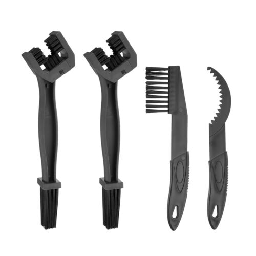 HARFINGTON 3Pcs Bicycle Chain Cleaning Tool Set Motorcycle Chain Brush Crankset Brush Bike Clean Brush Kit for Gears Maintenance Cleaning Tools Black