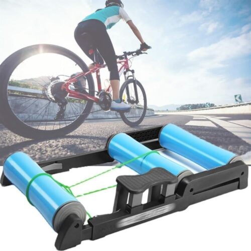 Home Bicycle Folding Rollers, Professional Indoor Bike Parabolic Roller, Adjustble Bike Trainers for 24""-29"" Mountain Bike and 700C Road Bike