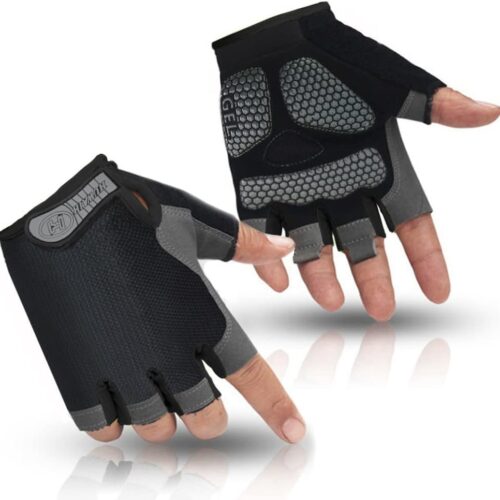 HuwaiH Cycling Gloves for Men/Women Anti-Slip Shock-Absorbing Biking Gloves Half Finger Gel Pad Bicycle Gloves Breathable Bike Gloves