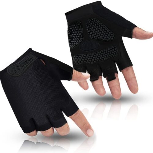 HuwaiH Cycling Gloves for Men/Women Anti-Slip Shock-Absorbing Biking Gloves Half Finger Gel Pad Bicycle Gloves Breathable Bike Gloves