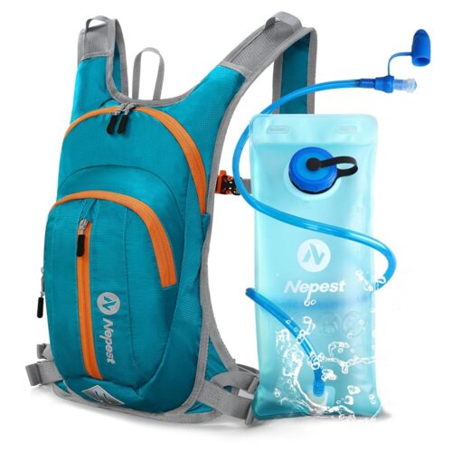 Hydration Pack Backpack for Women & Men, Lightweight Water Backpack with 2L Water Bladder for Hiking Cycling Running Biking